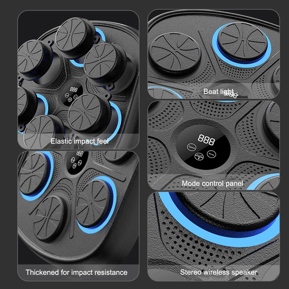 Harwelton™ Wall-Mounted Music Boxing Machine with 6 LED Pads