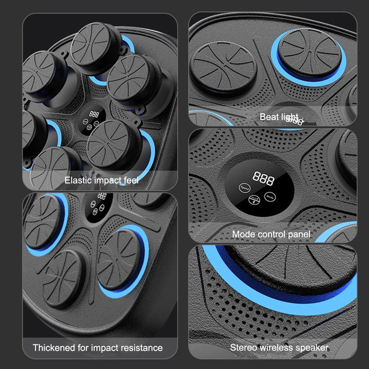 Harwelton™ Wall-Mounted Music Boxing Machine with 6 LED Pads