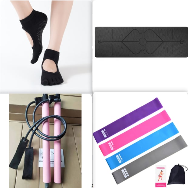 Harwelton™ Non-Slip 6mm TPE Yoga Mat with Body Alignment Lines