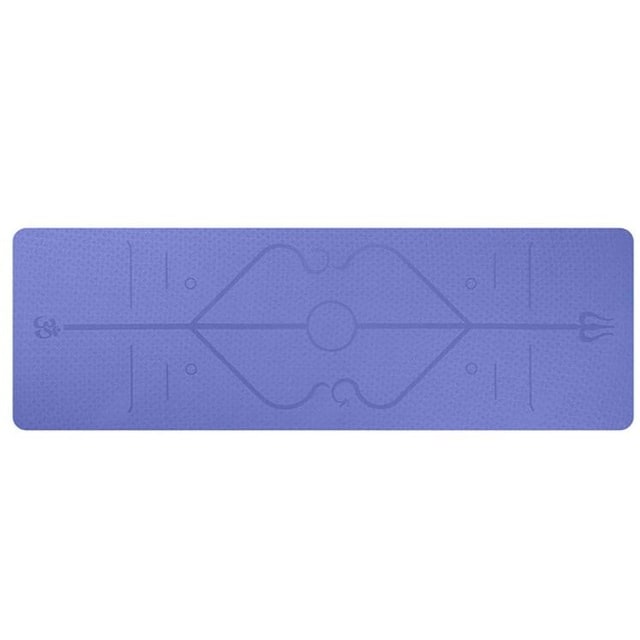 Harwelton™ Non-Slip 6mm TPE Yoga Mat with Body Alignment Lines