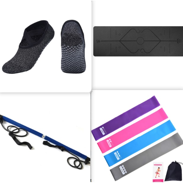 Harwelton™ Non-Slip 6mm TPE Yoga Mat with Body Alignment Lines