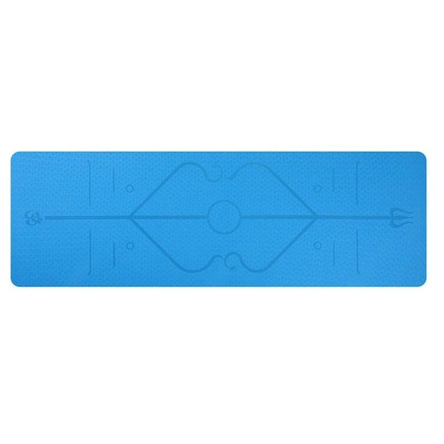 Harwelton™ Non-Slip 6mm TPE Yoga Mat with Body Alignment Lines