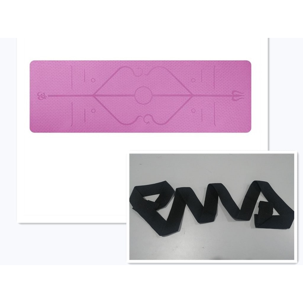 Harwelton™ Non-Slip 6mm TPE Yoga Mat with Body Alignment Lines