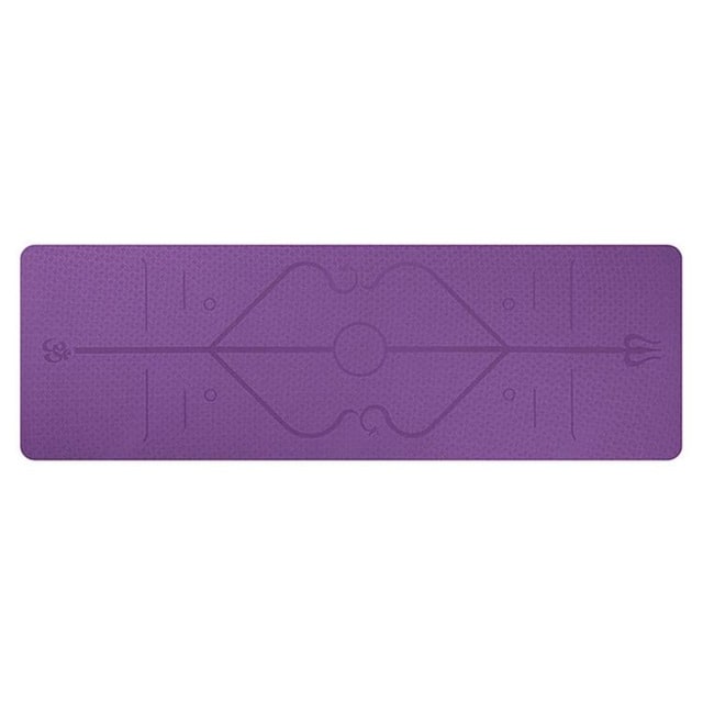 Harwelton™ Non-Slip 6mm TPE Yoga Mat with Body Alignment Lines