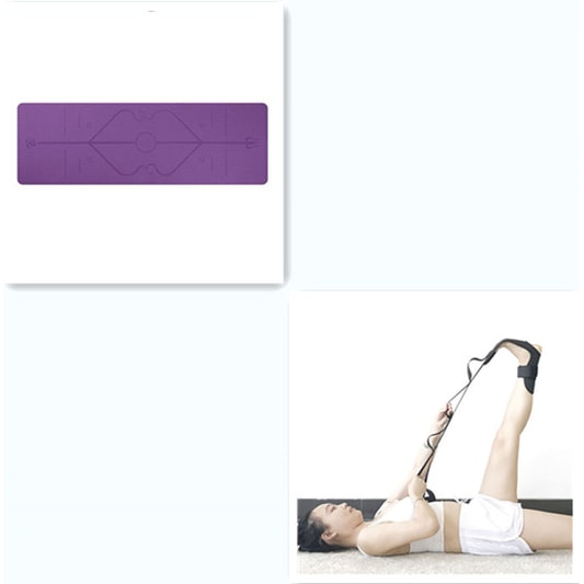 Harwelton™ Non-Slip 6mm TPE Yoga Mat with Body Alignment Lines
