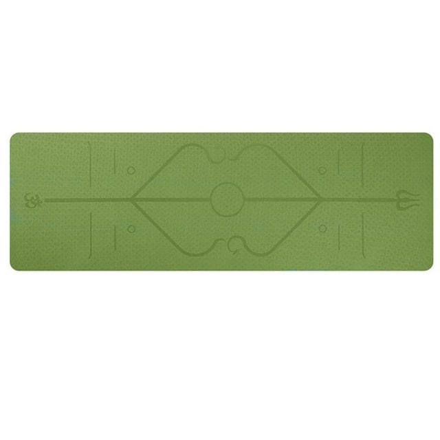 Harwelton™ Non-Slip 6mm TPE Yoga Mat with Body Alignment Lines
