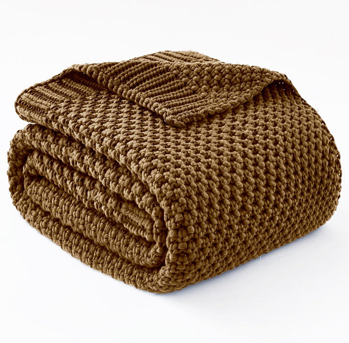 Chunky Knit Weighted Blanket in Breathable Cooling Microfibre