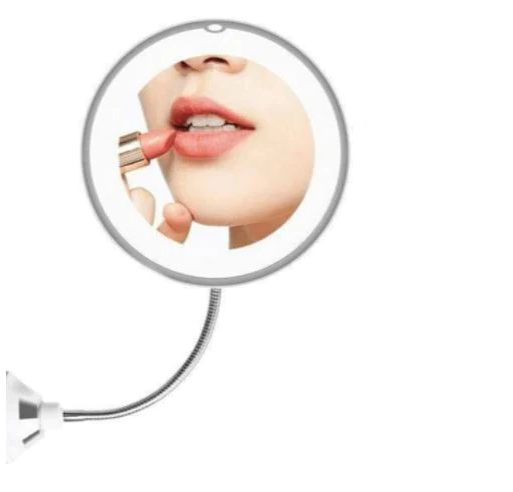 Harwelton™ 10x Magnifying Mirror with 14 LEDs and Flexible Gooseneck