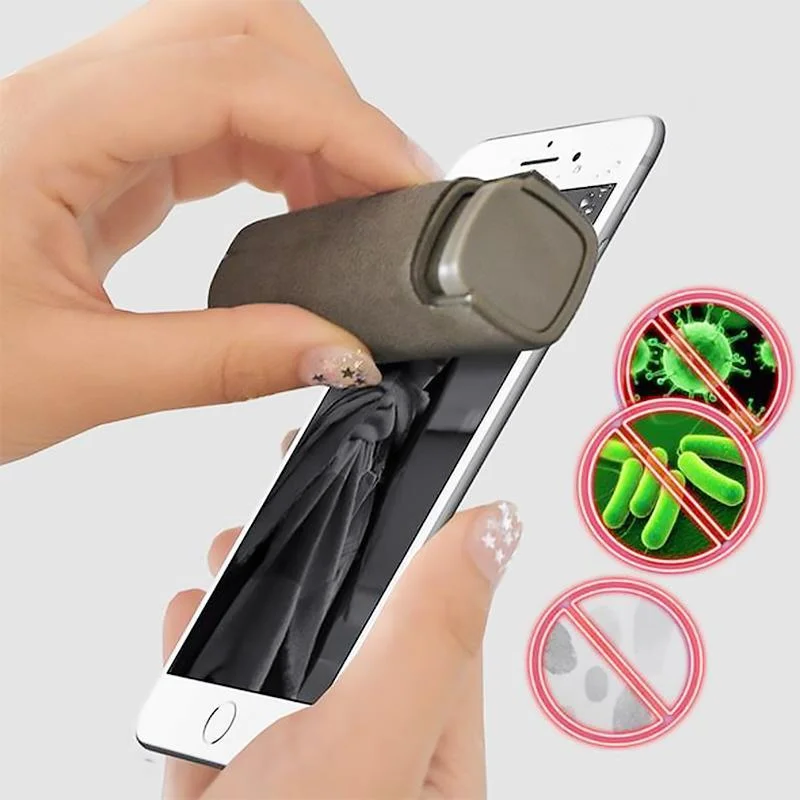Pocket Screen Cleaner Spray with Built-In Microfibre Wiper