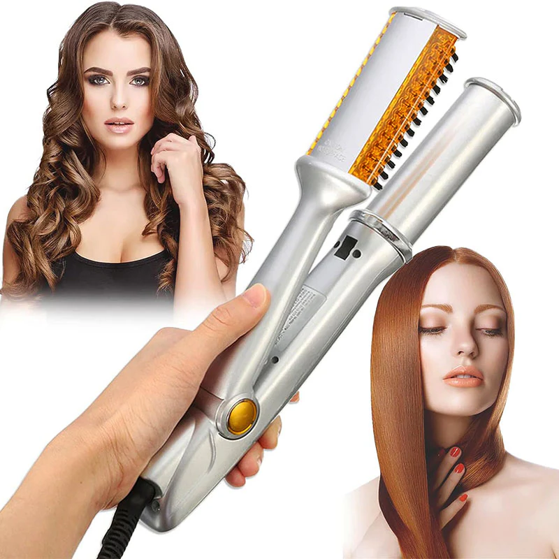 Harwelton™ 2-in-1 Rotating Hot Air Brush for Waves and Straight Hair
