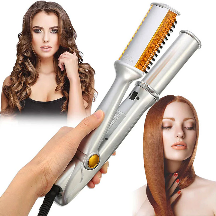 Harwelton™ 2-in-1 Rotating Hot Air Brush for Waves and Straight Hair