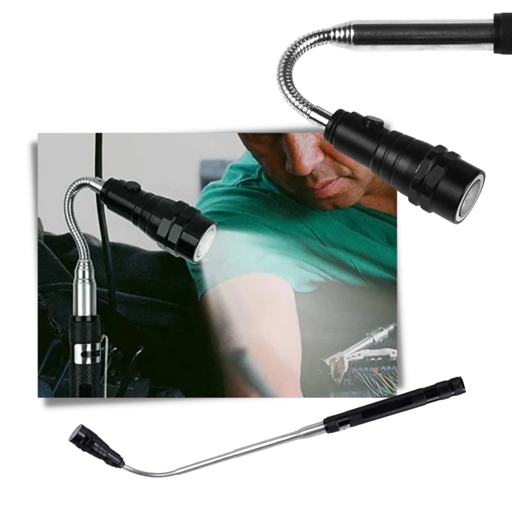 Telescopic Magnetic LED Torch with Flexible Gooseneck