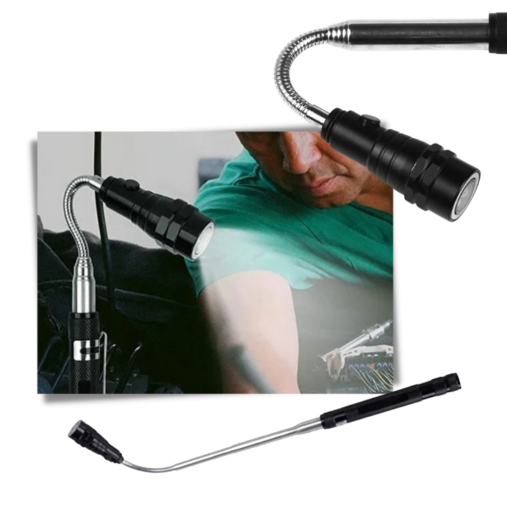 Telescopic Magnetic LED Torch with Flexible Gooseneck