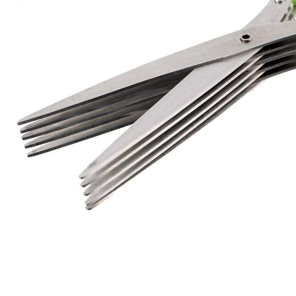Harwelton™ 5-Blade Herb Scissors in Stainless Steel with Cleaning Comb