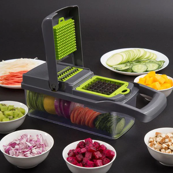 Multifunctional Vegetable Slicer and Grater with Steel Blades