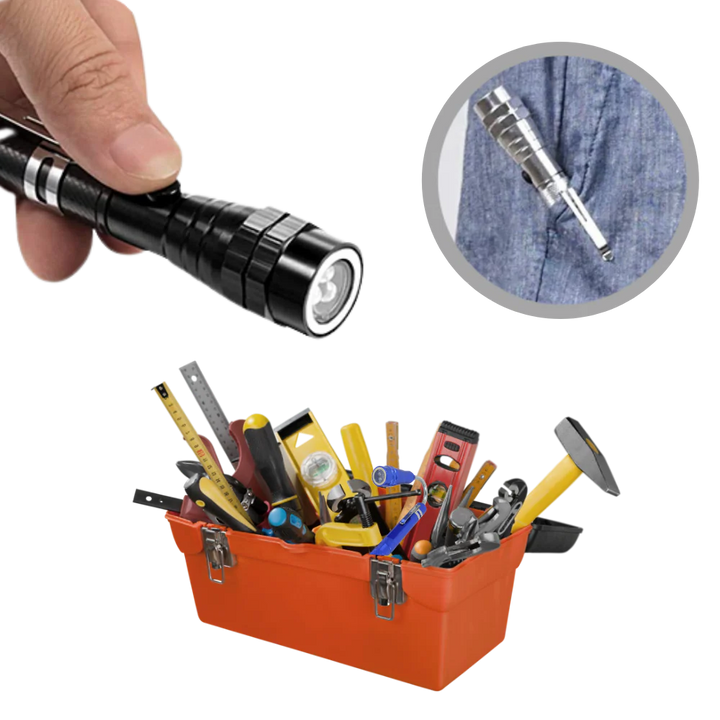 Telescopic Magnetic LED Torch with Flexible Gooseneck