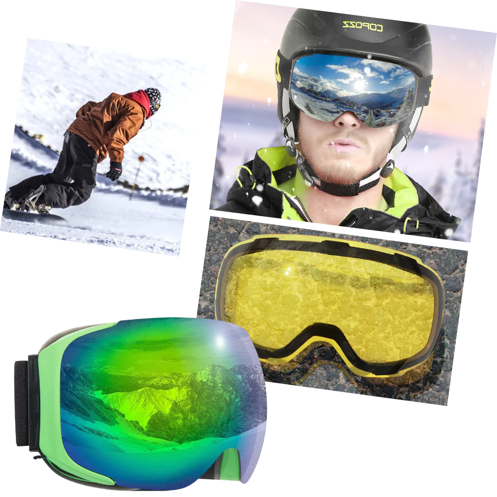Harwelton™ Magnetic Ski Goggles with Two Polarised Interchangeable Lenses