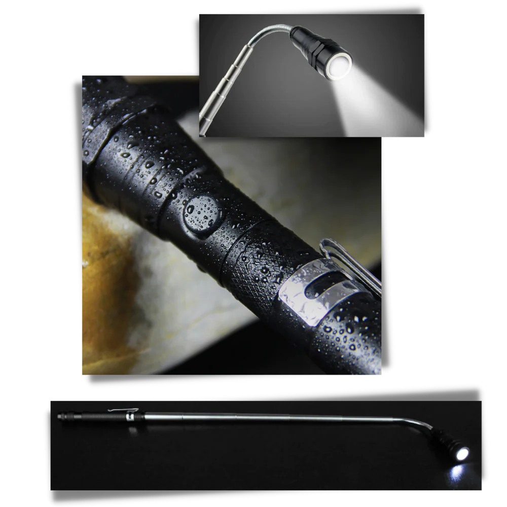 Telescopic Magnetic LED Torch with Flexible Gooseneck