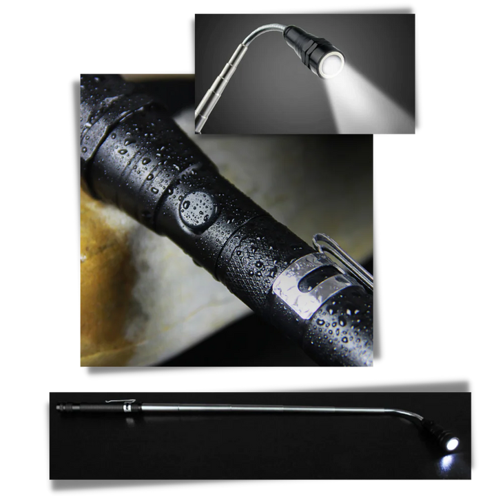 Telescopic Magnetic LED Torch with Flexible Gooseneck