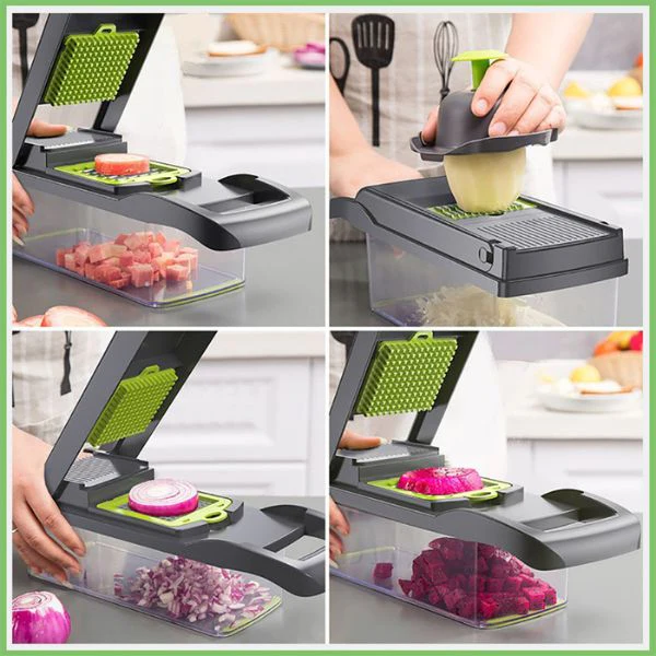 Multifunctional Vegetable Slicer and Grater with Steel Blades