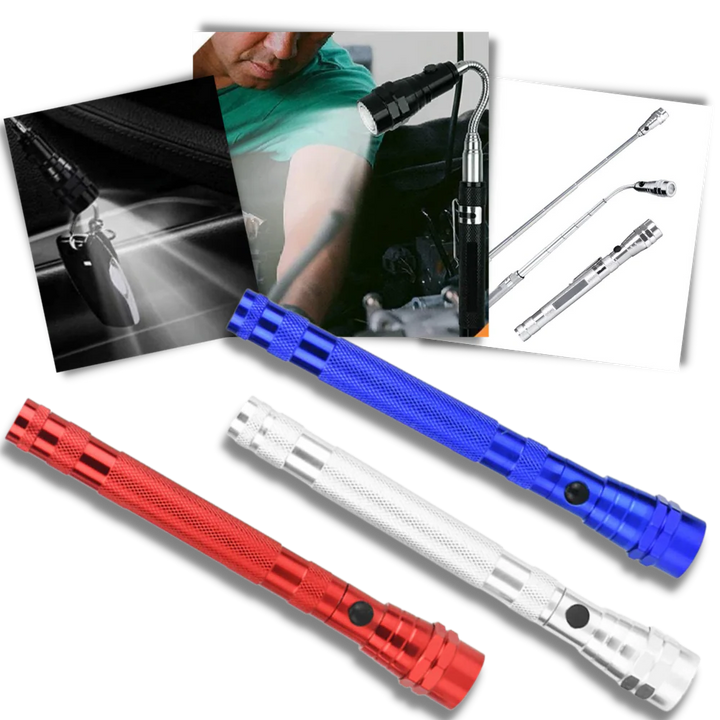 Telescopic Magnetic LED Torch with Flexible Gooseneck