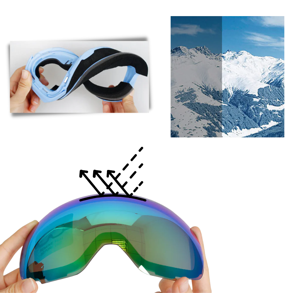 Harwelton™ Magnetic Ski Goggles with Two Polarised Interchangeable Lenses
