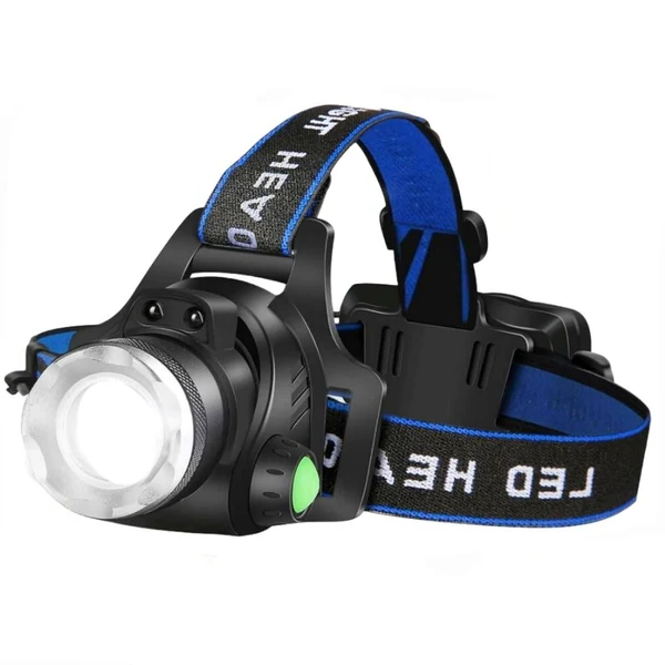 Harwelton™ Rechargeable Zoom LED Head Torch with SOS Mode