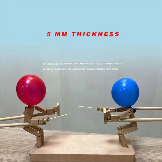 Harwelton™ Wooden Balloon Pop Fencing Game for Two Players
