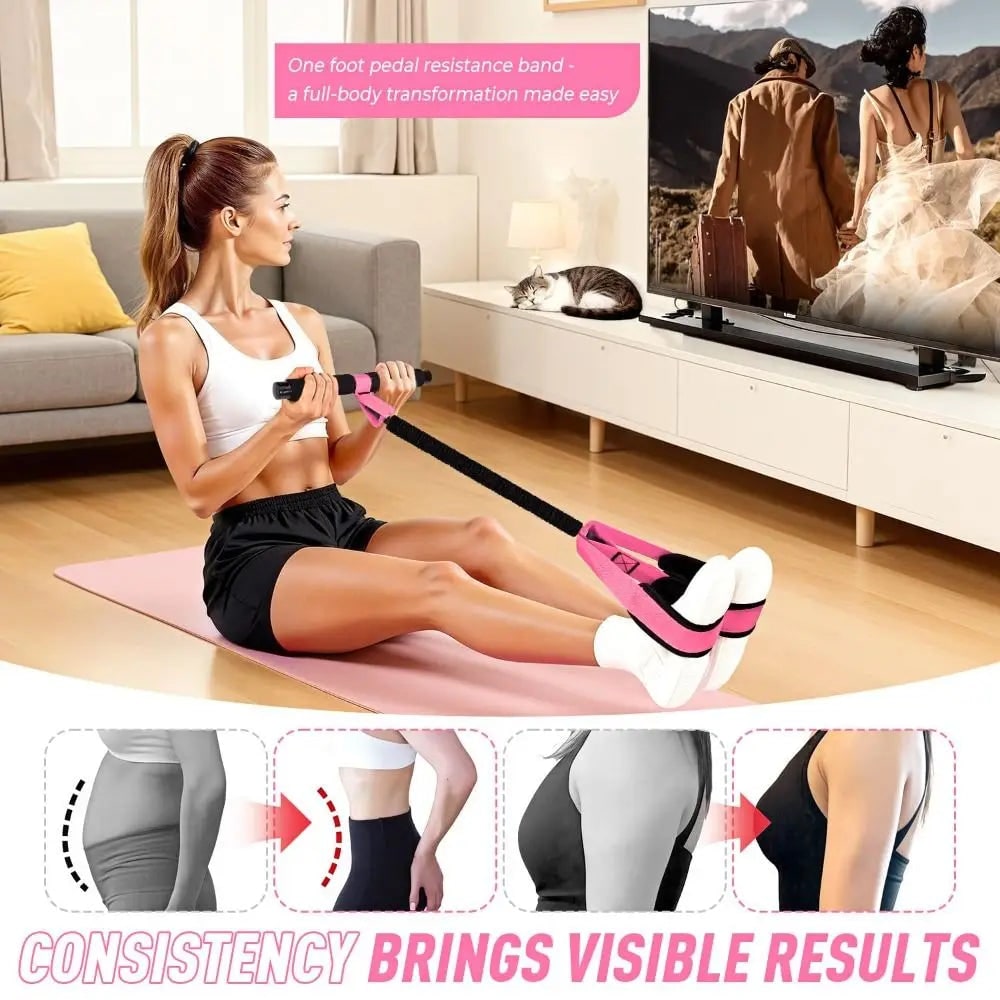 Harwelton™ Pedal Resistance Band with Foam Handlebar for Core Workouts