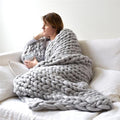 Harwelton™ Handmade Chunky Knit Blanket with Super-Soft Texture