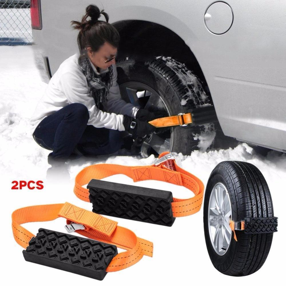 Anti-Skid Tyre Traction Blocks for Snow and Mud, Set of 2