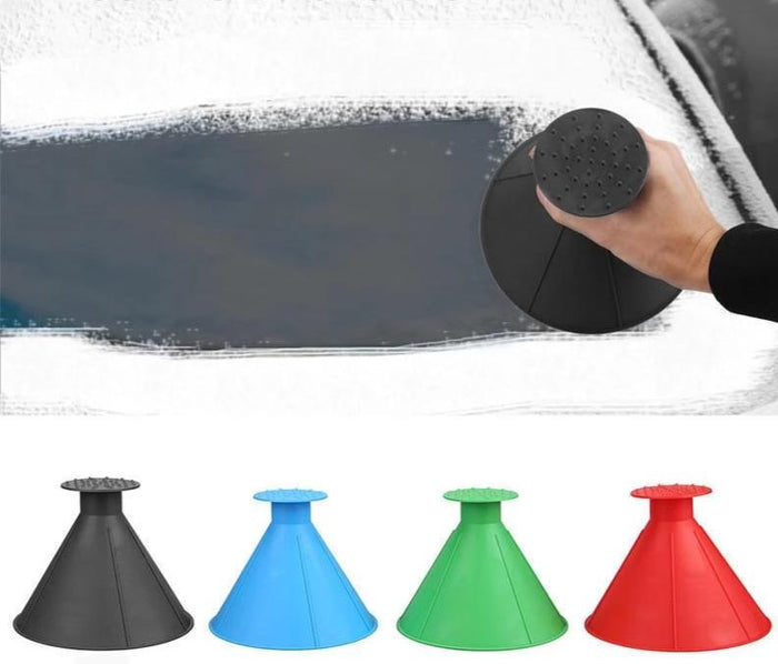 Harwelton™ Round Cone Ice Scraper for Fast, Scratch-Free Windscreen Clearing
