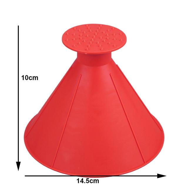 Round Cone Ice Scraper for Fast, Scratch-Free Windscreen Clearing