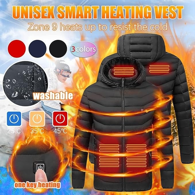 Harwelton™ Quilted Heated Puffer Coat with 9 Warming Zones