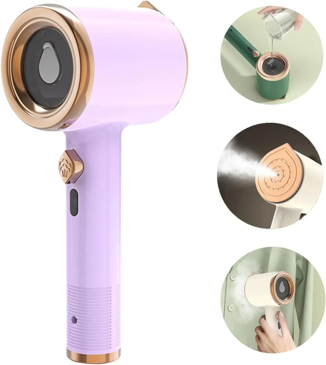DEWRINKIQ – Portable Fabric Steamer with Titanium Plate &amp; 50ml Water Tank