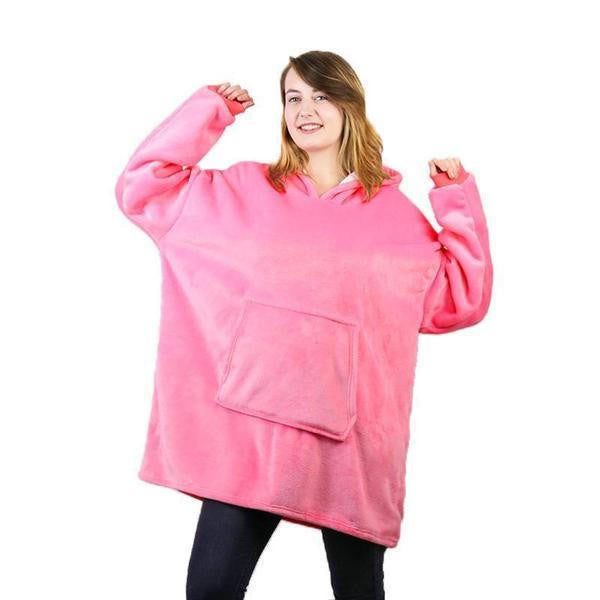 Fleece-Lined Blanket Jumper with Giant Hood and Pocket