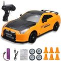Harwelton™ Mini RC Drift Car with LED Headlights and Spare Wheels