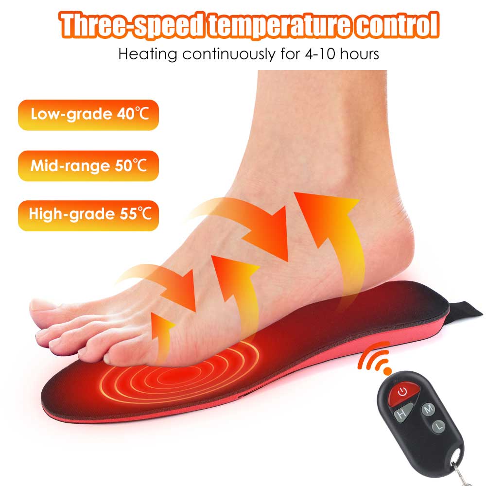 Harwelton™ Rechargeable Heated Insoles with Up to 10 Hours of Warmth