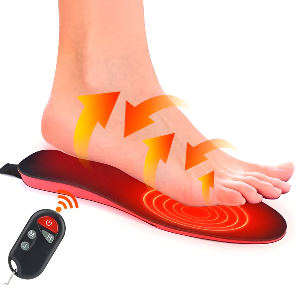 Harwelton™ Rechargeable Heated Insoles with Remote and Arch Support