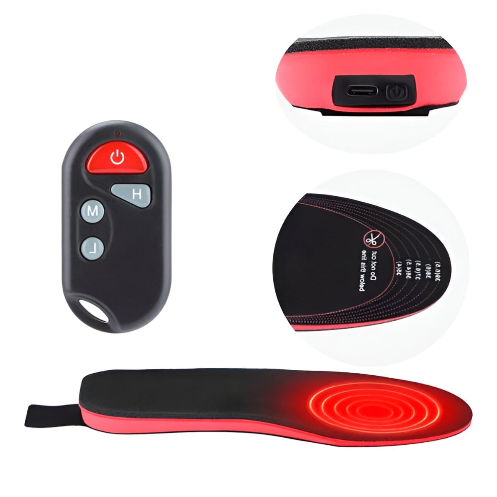 Harwelton™ Rechargeable Heated Insoles with Remote and Arch Support