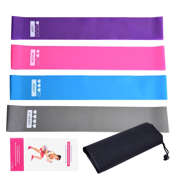 Resistance Bands Set with Four Levels and Carry Pouch