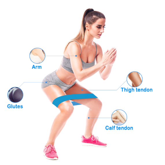 Resistance Bands Set with Four Levels and Carry Pouch