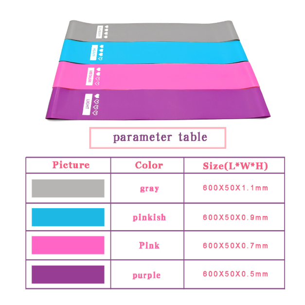 Resistance Bands Set with Four Levels and Carry Pouch