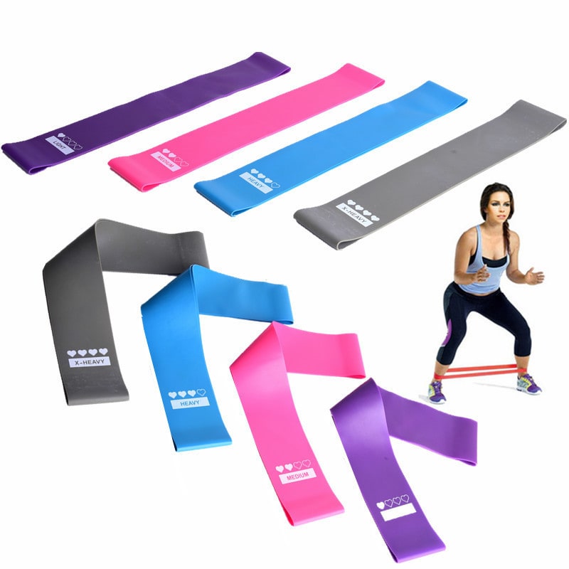 Resistance Bands Set with Four Levels and Carry Pouch