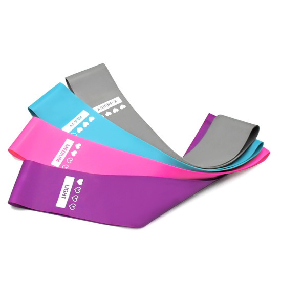 Resistance Bands Set with Four Levels and Carry Pouch