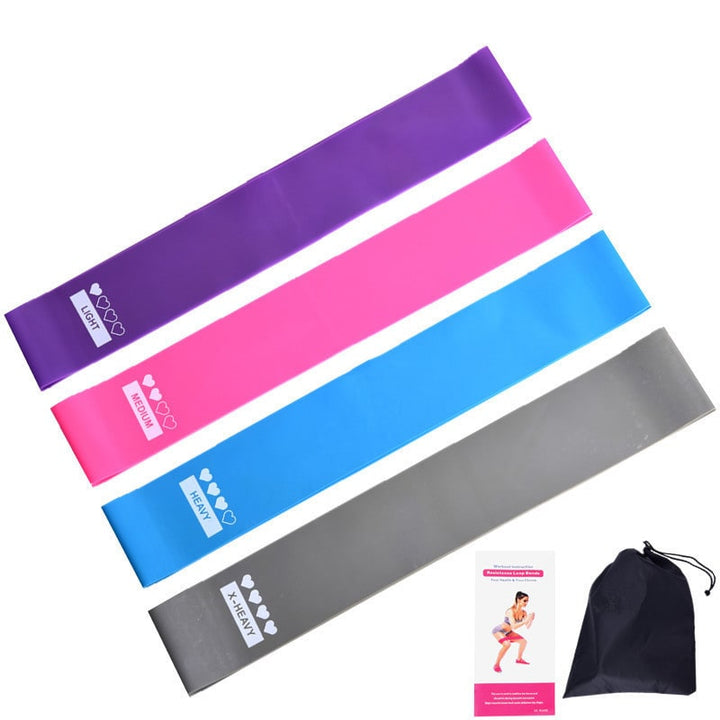Resistance Bands Set with Four Levels and Carry Pouch