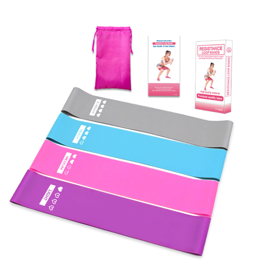 Resistance Bands Set with Four Levels and Carry Pouch
