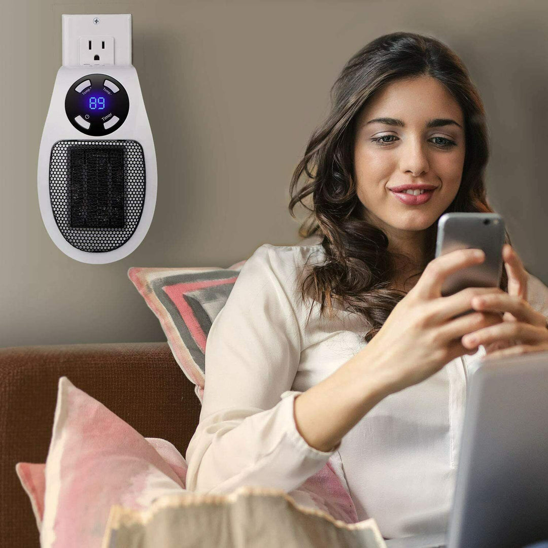 Harwelton™ Plug-In Mini Heater with LED Display and Remote