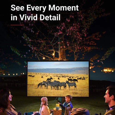 Portable Mini Projector with Built-In Speaker and HDMI