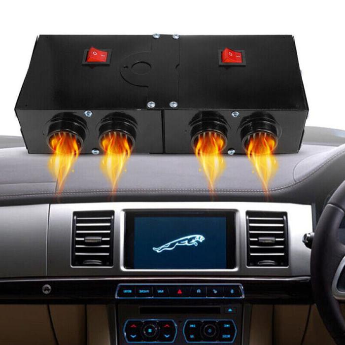 Harwelton™ 500W 12V Car Heater with Four Outlets and Quiet Fans